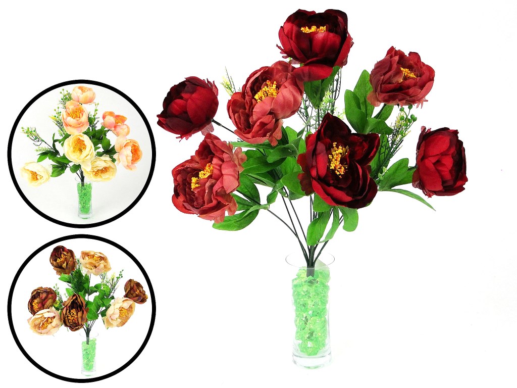 Kwiaty sztuczne - bukiet, 7 głów; wys.48 cm ; PPB ; 120 ;
