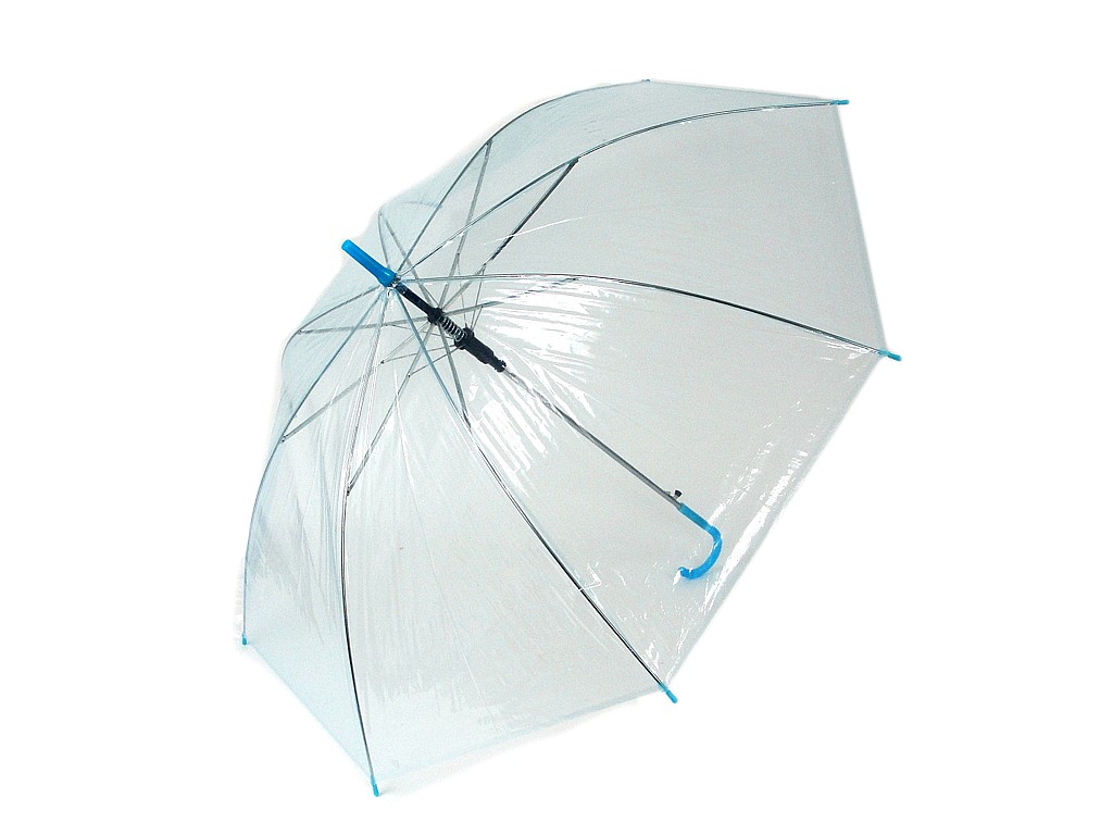 PARASOL DAMSKI PRZEZROCZYSTY ; MIX KOLORÓW; śr. 94cm, dł. 72cm ; PPB ; 100 ; EAN: 