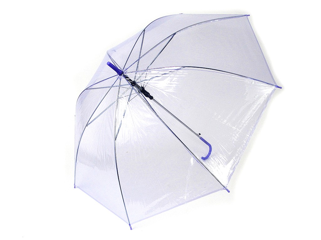 PARASOL DAMSKI PRZEZROCZYSTY ; MIX KOLORÓW; śr. 94cm, dł. 72cm ; PPB ; 100 ; EAN: 