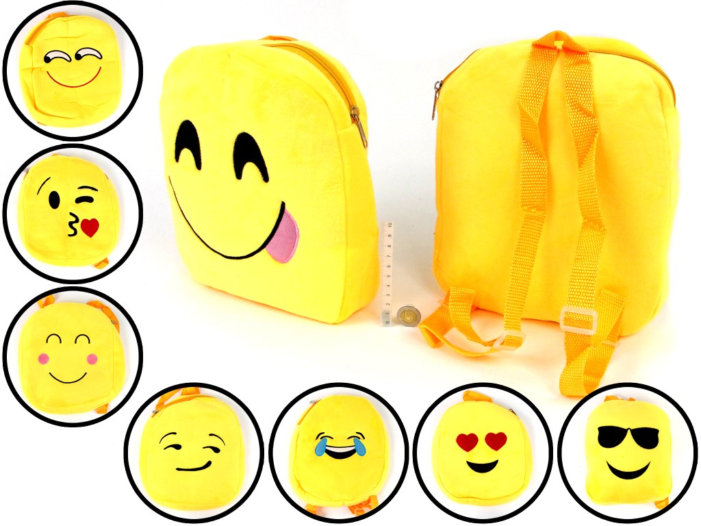 Plecak EMOTIKON pluszowy; wym.24x26x6 cm PPB ; 10/200 ;