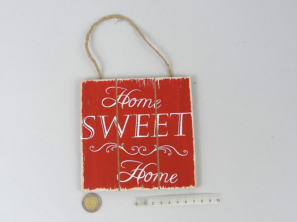 DEKORACJA SWEET HOME KWADRAT ; SKLEJKA; wym. 14x14x0,7cm; PPB ; 144 ; EAN: 