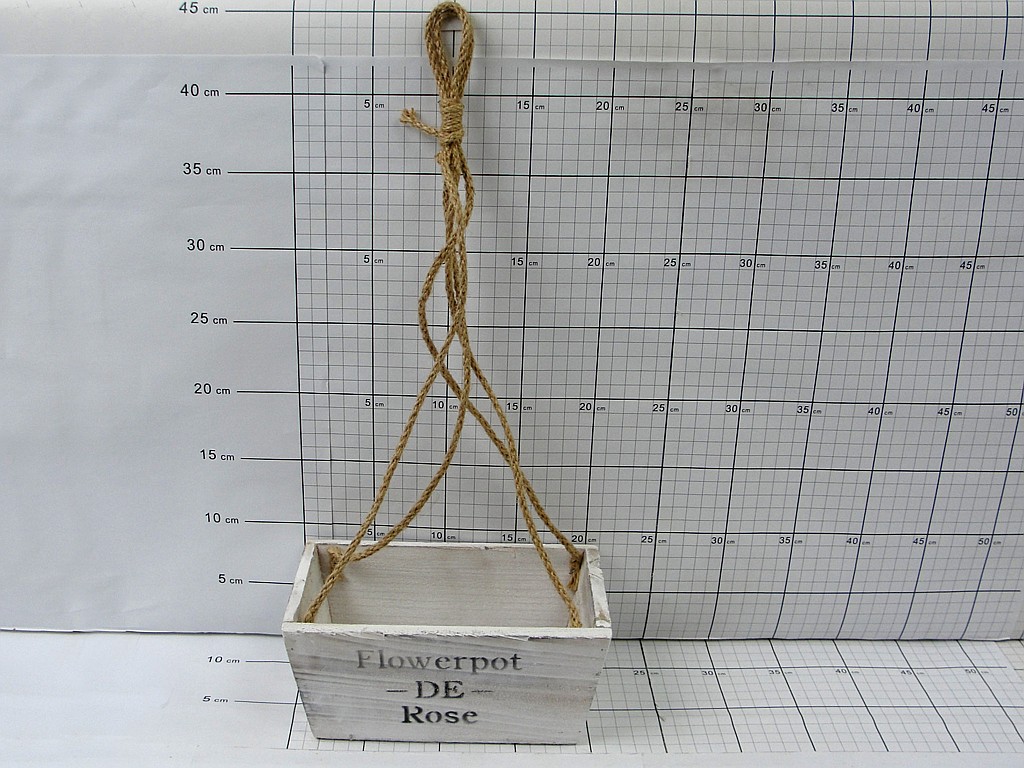 KWIETNIK WISZĄCY ; NATURALNE DREWNO; wym. 20x9/46x12cm; PPB ; 60/108 ; EAN: 