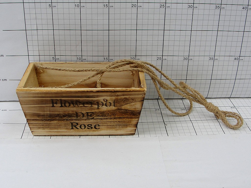 KWIETNIK WISZĄCY ; NATURALNE DREWNO; wym. 20x9/46x12cm; PPB ; 60/108 ; EAN: 