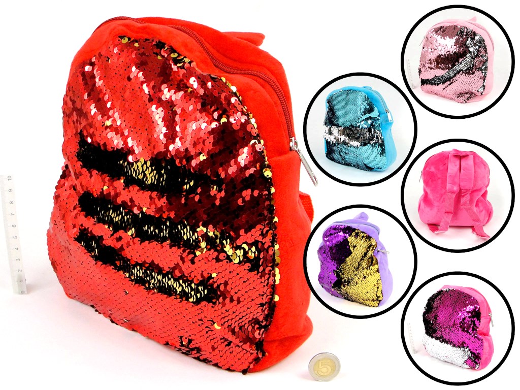 PLECAK MAGICZNE CEKINY ; MIX KOLORÓW; wym. 20x24x6cm; PPB ; 300 ;