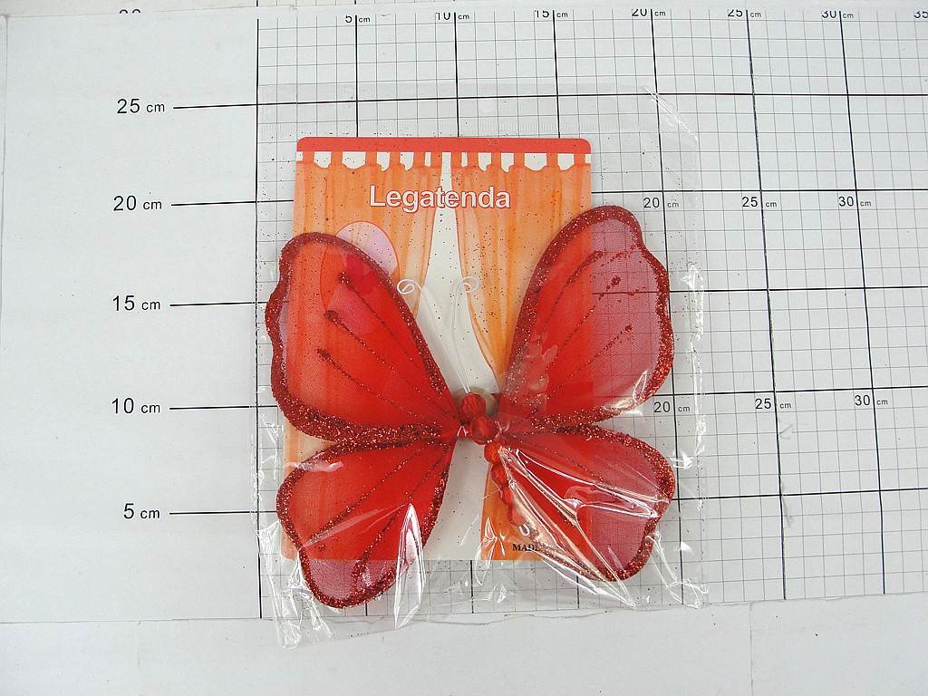 KLIPSY DO FIRAN MOTYL DUŻY ; MIX KOLORÓW; wym. 18x18cm; PPB ; 12/480 ; EAN: 