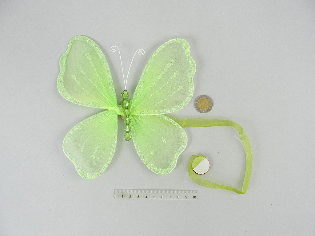 KLIPSY DO FIRAN MOTYL DUŻY ; MIX KOLORÓW; wym. 18x18cm; PPB ; 12/480 ; EAN: 