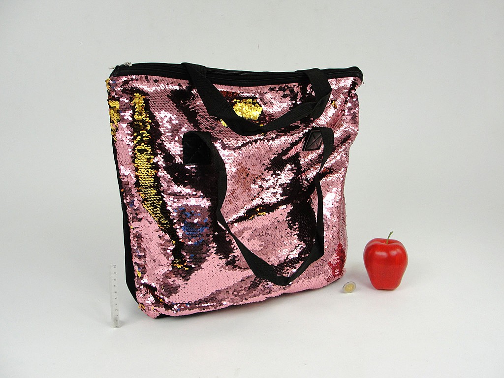 TORBA MAGICZNE CEKINY ; MIX KOLORÓW; wym. 48x37x12cm, dł. U. 29cm; PPB ; 10/100 ; EAN: 