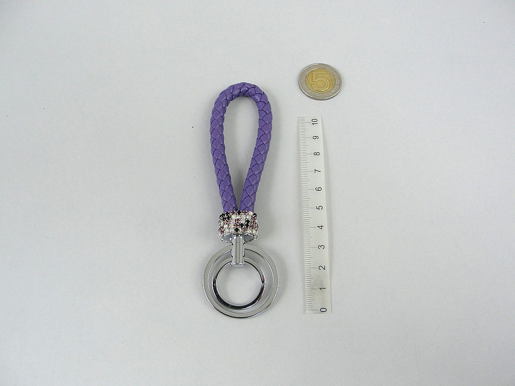 BRELOK PLECIONKA Z DIAMENCIKAMI ; DWA KÓŁKA; dł. 13cm; PPB ;1200 ; EAN: 