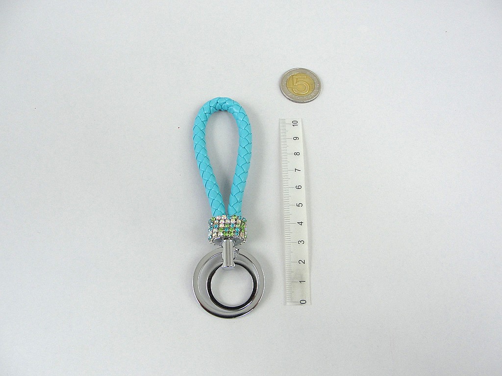 BRELOK PLECIONKA Z DIAMENCIKAMI ; DWA KÓŁKA; dł. 13cm; PPB ;1200 ; EAN: 