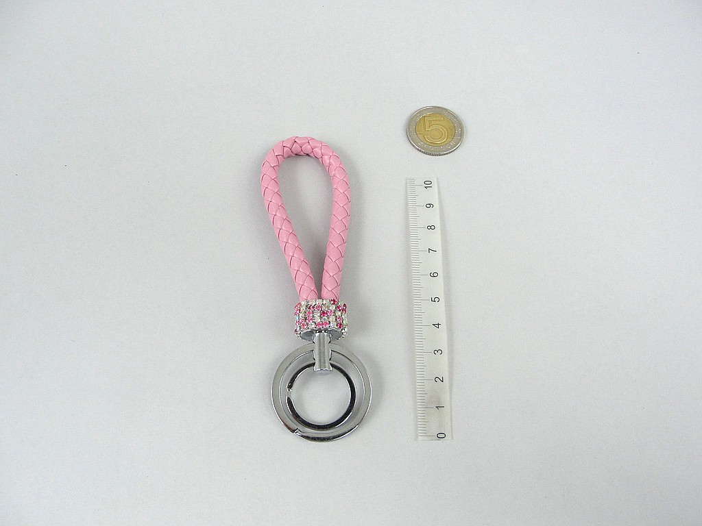 BRELOK PLECIONKA Z DIAMENCIKAMI ; DWA KÓŁKA; dł. 13cm; PPB ;1200 ; EAN: 