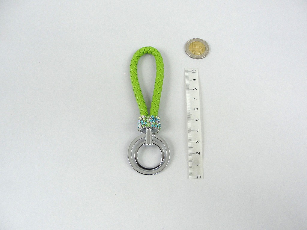 BRELOK PLECIONKA Z DIAMENCIKAMI ; DWA KÓŁKA; dł. 13cm; PPB ;1200 ; EAN: 