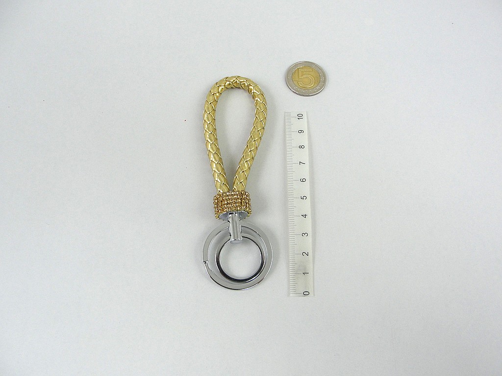 BRELOK PLECIONKA Z DIAMENCIKAMI ; DWA KÓŁKA; dł. 13cm; PPB ;1200 ; EAN: 