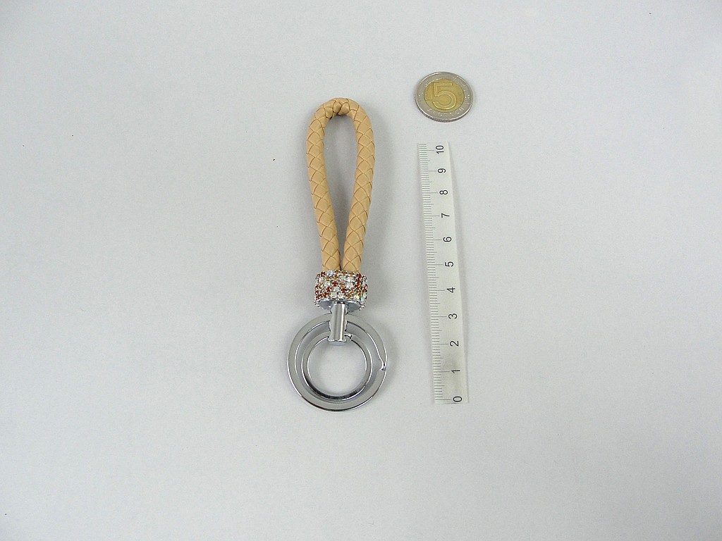 BRELOK PLECIONKA Z DIAMENCIKAMI ; DWA KÓŁKA; dł. 13cm; PPB ;1200 ; EAN: 