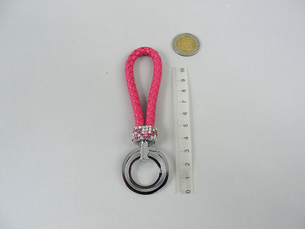 BRELOK PLECIONKA Z DIAMENCIKAMI ; DWA KÓŁKA; dł. 13cm; PPB ;1200 ; EAN: 