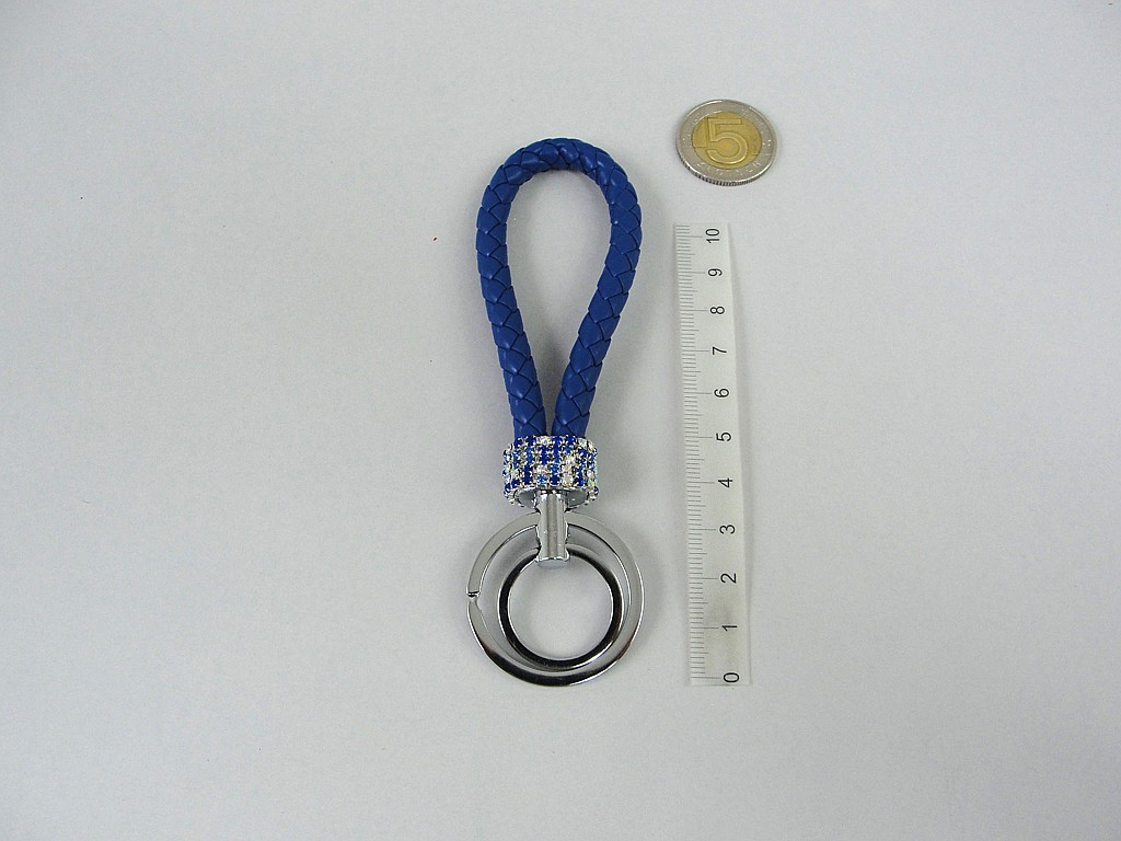 BRELOK PLECIONKA Z DIAMENCIKAMI ; DWA KÓŁKA; dł. 13cm; PPB ;1200 ; EAN: 