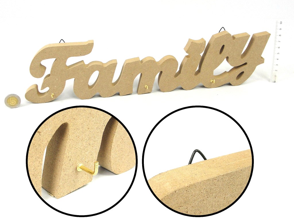 WIESZAK NA KLUCZE FAMILY 67; MDF; wym. 39x9x1,5cm ; PPB ; 67 ;