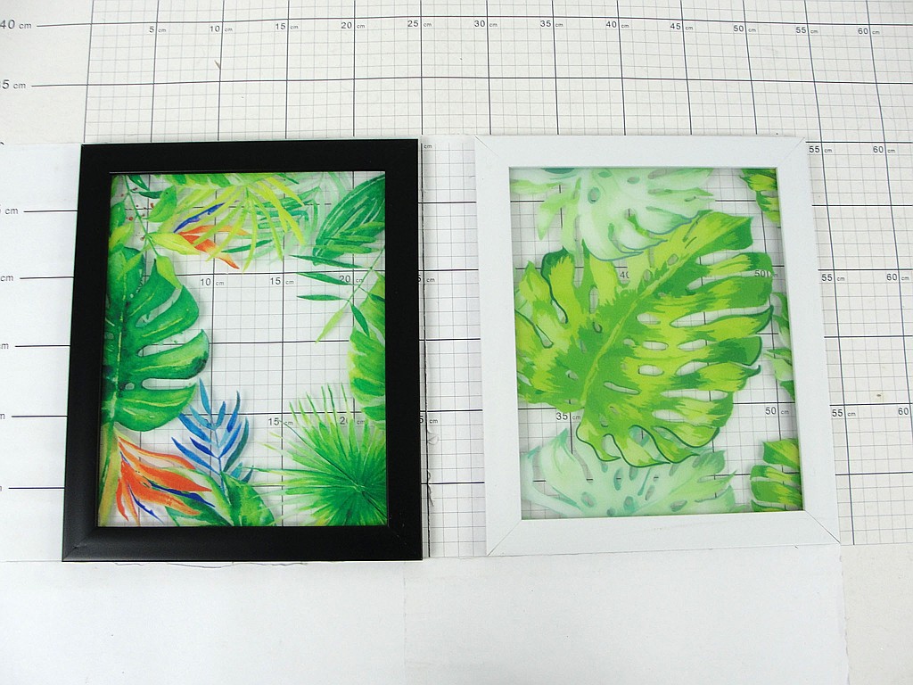 DEKORACJA OBRAZ LIŚCIE MALOWANE ; NA SZKLE; wym. 23,5x28,5x1,2cm; PPB ; 60 ; EAN: 