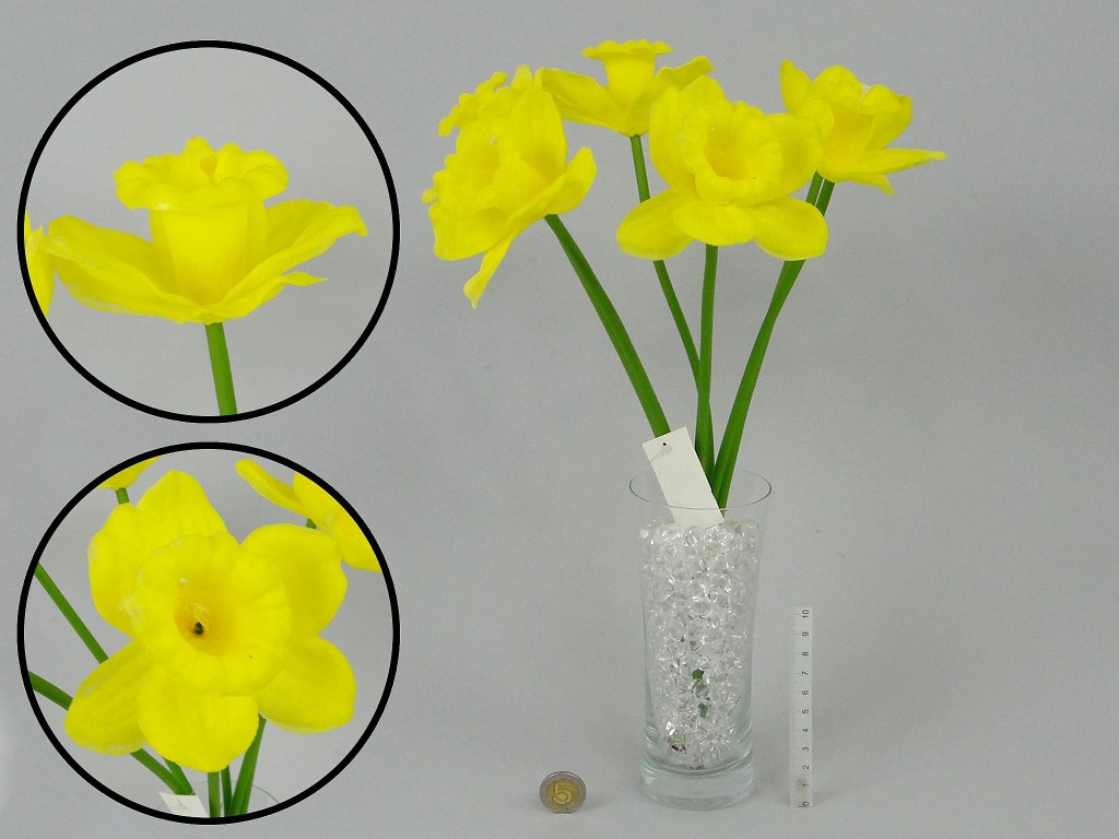 Kwiat sztuczny żonkil, pianka EVA, 6szt; wys.36 cm ; PPB ; 20/240 ;