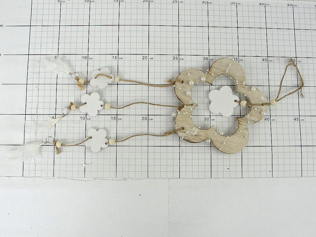 ZAWIESZKA DREWNIANA Z PIÓRKAMI ; dł. 50cm; WN ; 288 ; EAN: 