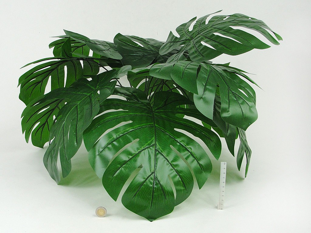 STUCZNE LIŚĆ MONSTERA zest. 12szt  wym.30x37 cm dł.58 cm ; PPB ; 100 ; EAN: 