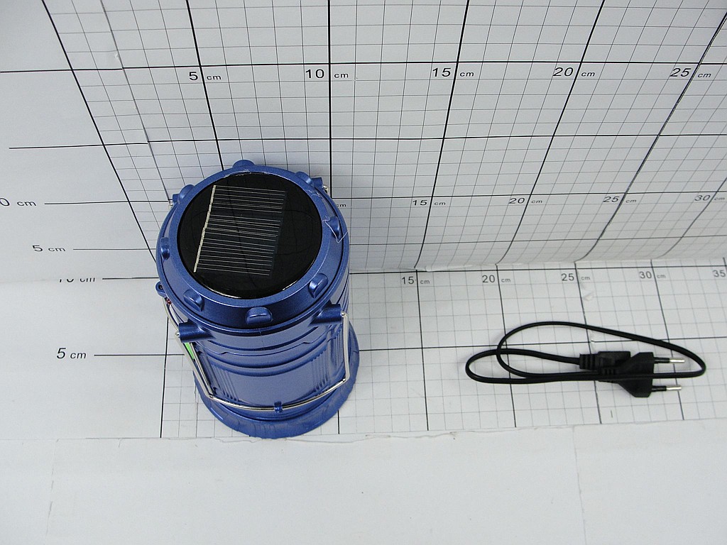 LATARKA KEMPINGOWA LAMPA LED ; 230V / SOLAR; 2 TRYBY ŚWIECENIA, wym. 9,5x14,5/20cm; BOX ; 72 ; EAN: 