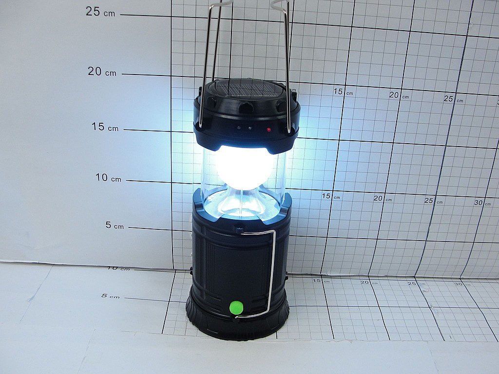 LATARKA KEMPINGOWA LAMPA LED ; 230V / SOLAR; 2 TRYBY ŚWIECENIA, wym. 9,5x14,5/20cm; BOX ; 72 ; EAN: 