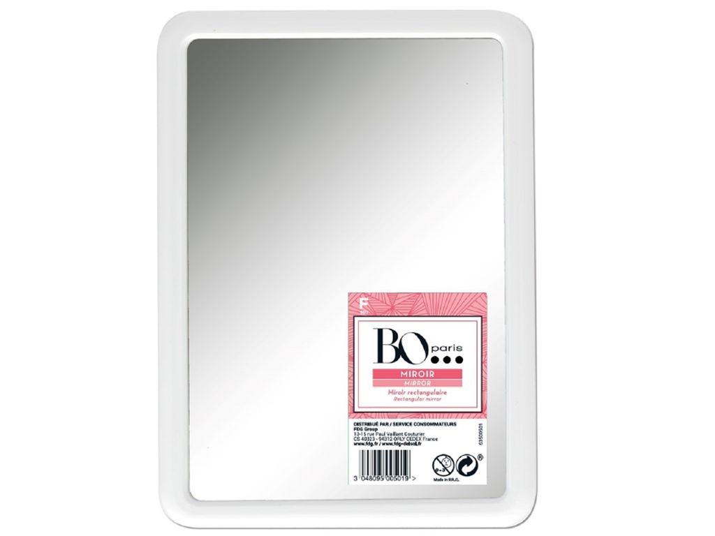 RECTANGULAR MIRROR 13X18 H: 19 cm W: 14 cm D: 12 cm