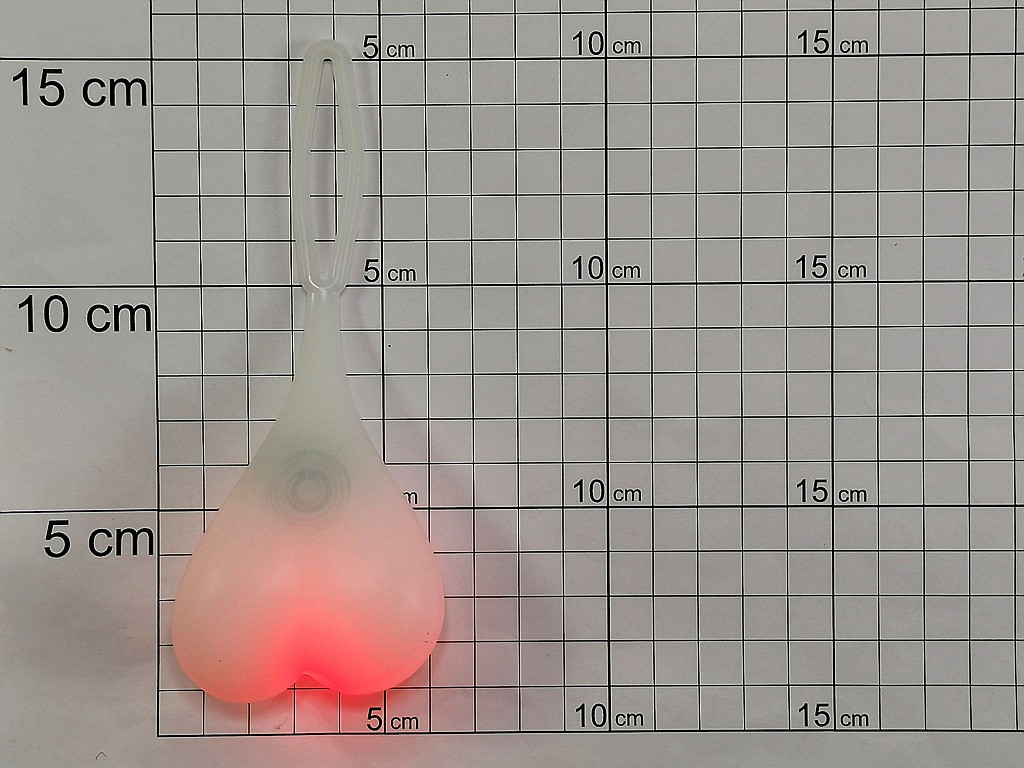 lampka rowerowa powleczona silikonem, w kształcie serca ; B/C ; 50/200 ; EAN: 