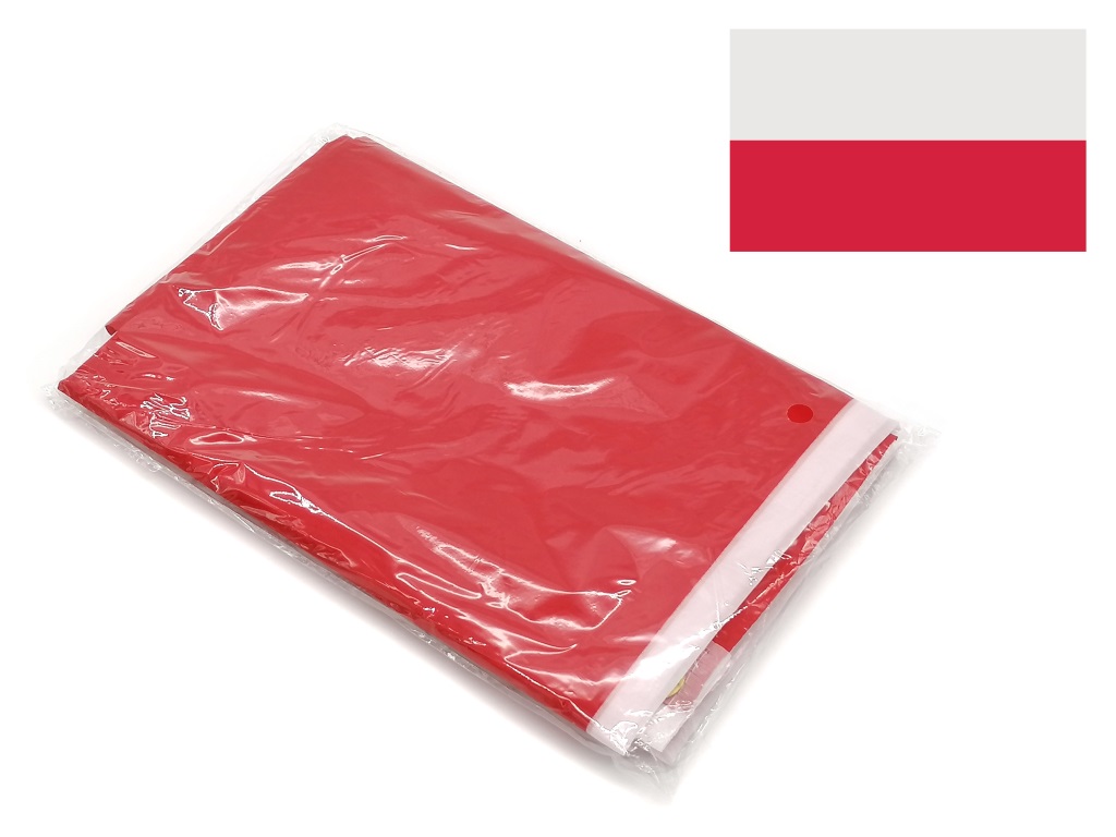 FLAGA NARODOWA POLSKA wym, 62x94cm wym, 62x94cm ; PPB ; 500 ;