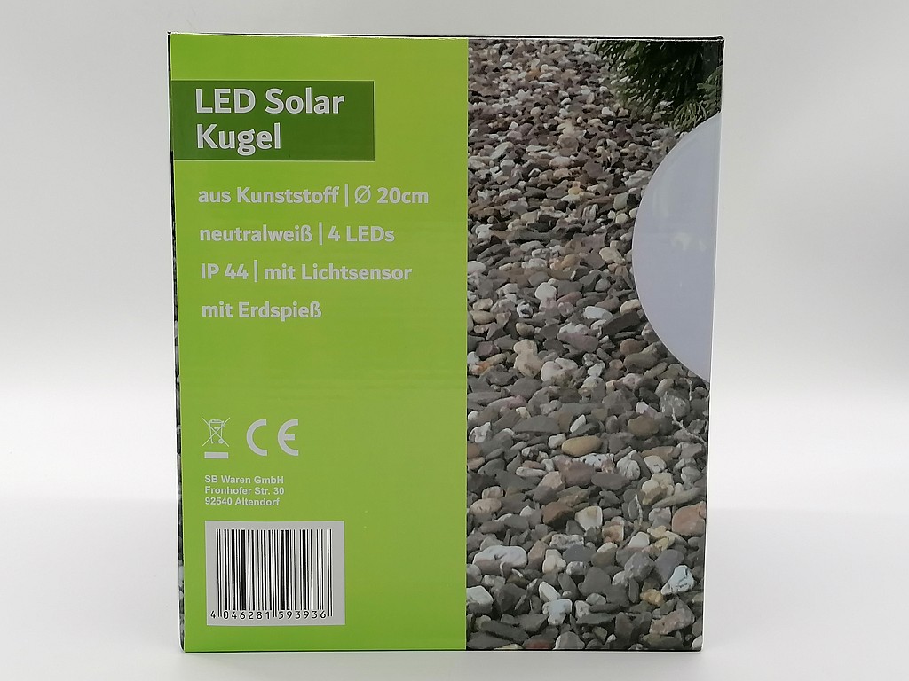 LAMPA KULA SOLAR LED RGB DUŻA ; obw. 62cm; BOX ; 18 ; EAN: 