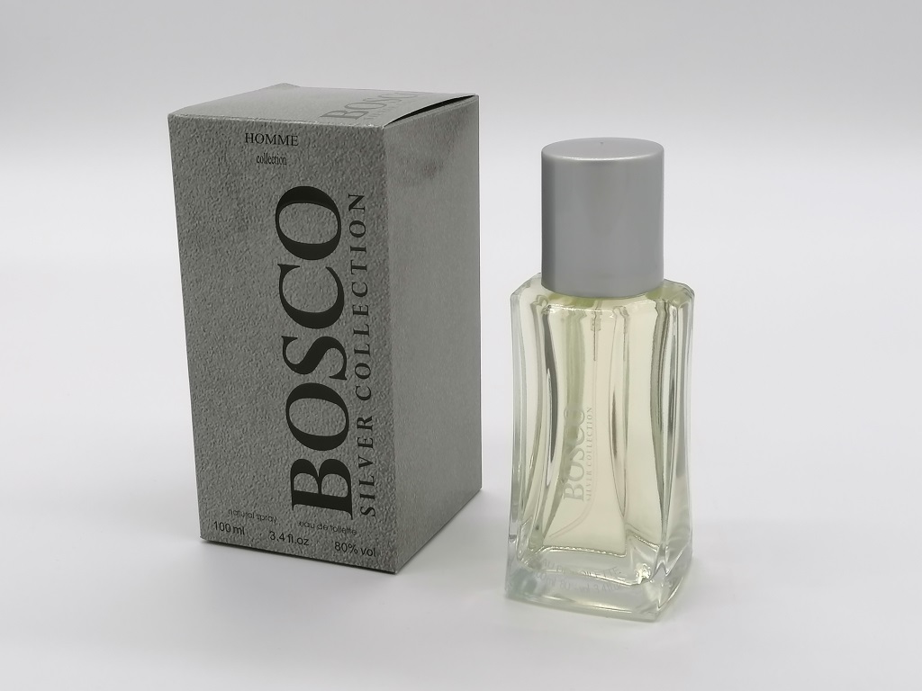 PERFUMY BOSCO MEN BOSCO SILVER COLLECTION ; 100 ml; wym.op. 7x7x13,8 cm ; BOX ; 24 ;