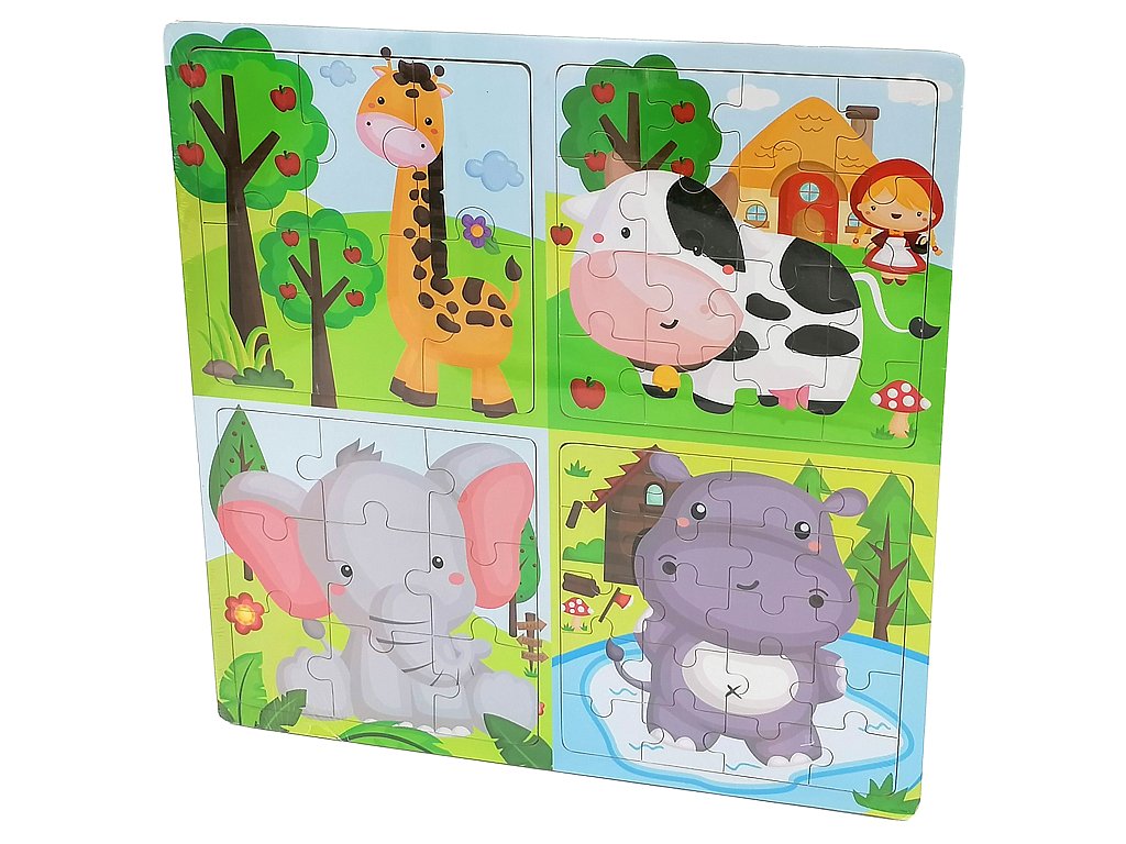 UKŁADANKA PUZZLE ZWIERZĘTA 51el. ; wym. Op. 30x30cm; PPB ; 80 ;