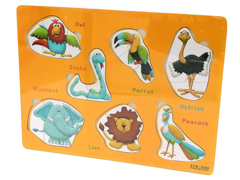 UKŁADANKA PUZZLE ZWIERZĘTA SAFARI 21el. ; wym. Op. 22,5x30cm; PPB ; 150 ;