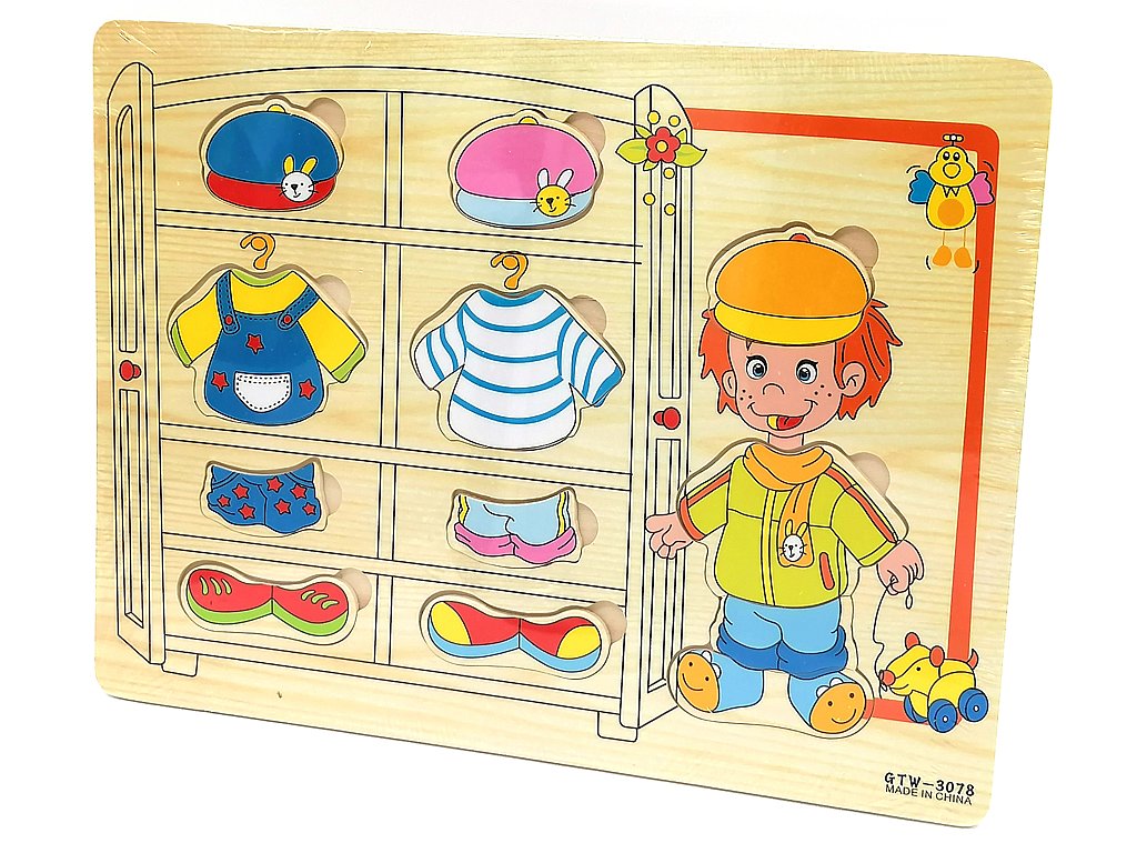 UKŁADANKA PUZZLE CHŁOPCZYK 11el. ; DREWNO; wym. Op. 22,5x30cm; PPB ; 150 ;