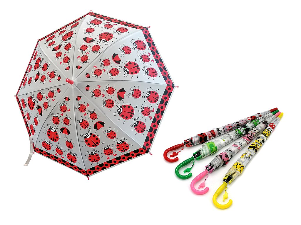 PARASOL Z GWIZDKIEM OWADY ; MIX WZORÓW; dł. 66cm; PPB ; 100 ; EAN: 