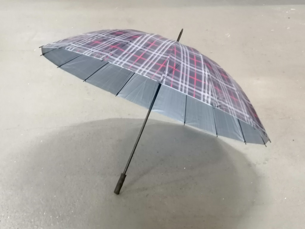 PARASOL W KRATKE DUŻY ; PROSTA RĄCZKA; MIX KOLORÓW; śr. 129cm, dł. 95cm; PPB ; 60 ; EAN: 