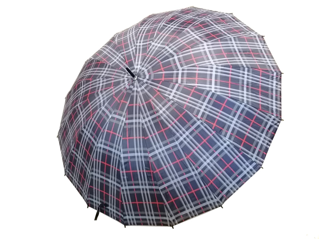 PARASOL W KRATKE DUŻY ; PROSTA RĄCZKA; MIX KOLORÓW; śr. 129cm, dł. 95cm; PPB ; 60 ; EAN: 