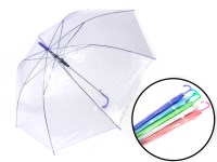 PARASOL DAMSKI PRZEZROCZYSTY ; MIX KOLORÓW; śr. 94cm, dł. 72cm ; PPB ; 100 ; EAN: 