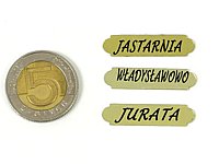 TABLICZKA METALOWA Z WARSTWĄ KLEJĄCA; wym. 3x0,7cm ; PPB ; EAN: 