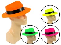 KAPELUSZ DZIECIĘCY NEON 12szt. ; FEDORA; wym. 30x25x10cm ; PPB ; PVC ; 120 ; EAN: 