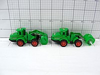 Traktor, maszyna budowlana, 2 szt, friction; wym.17x7x8 cm friction PVCC ; 45/90 ; EAN: 