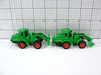 Traktor, maszyna budowlana, 2 szt, friction; wym.17x7x8 cm friction PVCC ; 45/90 ; EAN: 