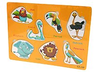 UKŁADANKA PUZZLE ZWIERZĘTA SAFARI 21el. ; wym. Op. 22,5x30cm; PPB ; 150 ; EAN: