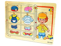 UKŁADANKA PUZZLE CHŁOPCZYK 11el. ; DREWNO; wym. Op. 22,5x30cm; PPB ; 150 ; EAN: 