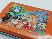 PUZZLE W METALOWYM PUDEŁKU 22el. ; wym. 17x12x2,5cm ; BOX ; 90 ; EAN: 