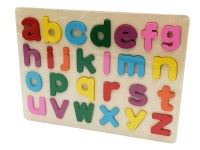 PUZZLE UKŁADANKA DREWNIANE LITERKI ; wym. 30x22,5x0,9cm ; PPB ; 120 ; EAN: